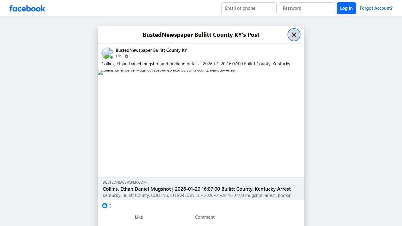 Collins, Ethan Daniel... - BustedNewspaper Bullitt County KY | Facebook